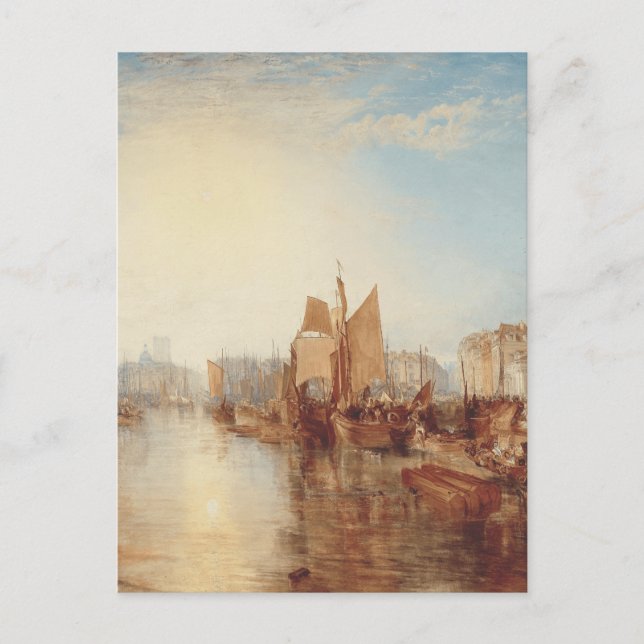J.M.W. Turner: Dieppes hamn Romantisk finkonst Vykort (Framsida)