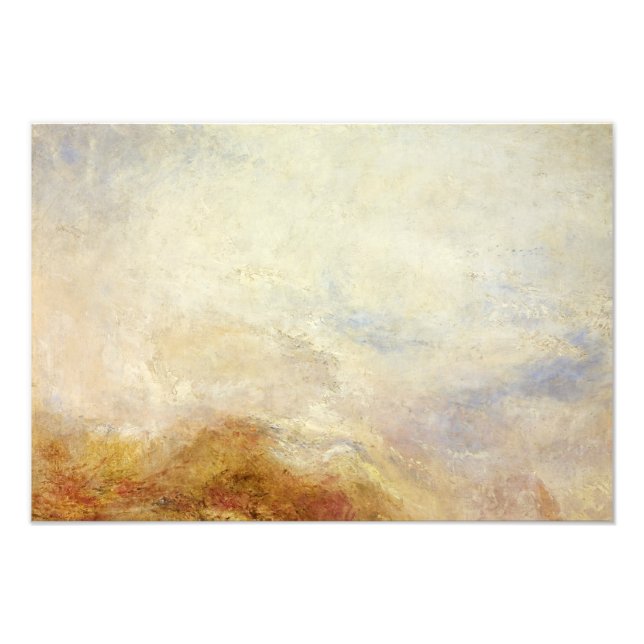 J. M. W. Turner - En bergscen, Val d'Aosta Fototryck (Framsidan)