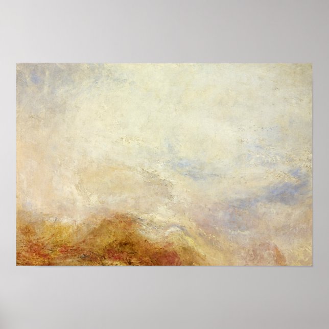 J. M. W. Turner - En bergscen, Val d'Aosta Poster (Framsidan)