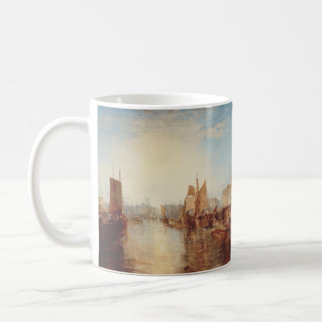 J.M.W. Turner: Hamnen i Dieppe Romantic Fine Art Kaffemugg (Vänster)