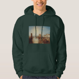 J.M.W. Turner: Harbor of Dieppe Romantic Fine Art Hoodie