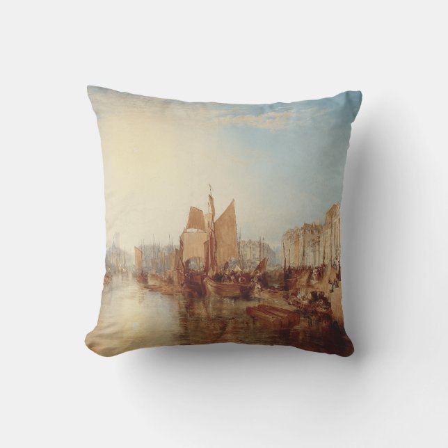 J.M.W. Turner: Harbor of Dieppe Romantic Fine Art Kudde (Framsida)