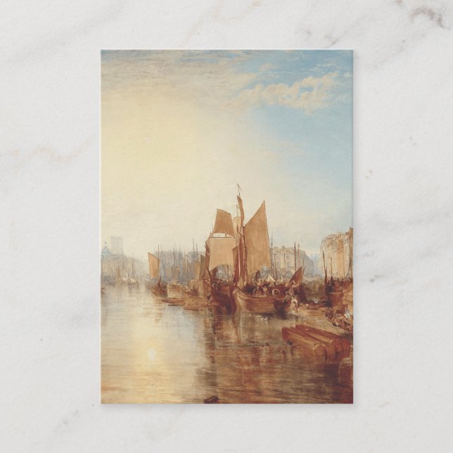 J.M.W. Turner: Harbor of Dieppe Romantic Fine Art Tilläggskort (Framsida)