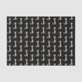 J Monogram Blommigt Tissue Paper