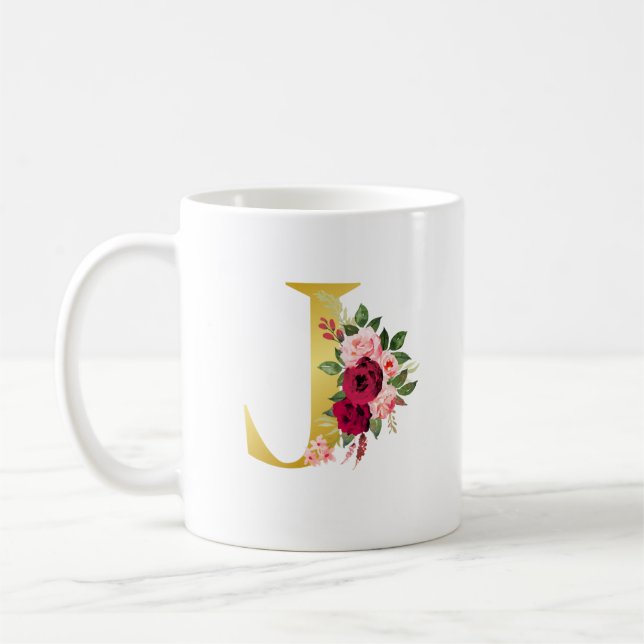 ’J’ Monogram Coffee Mugg (Vänster)