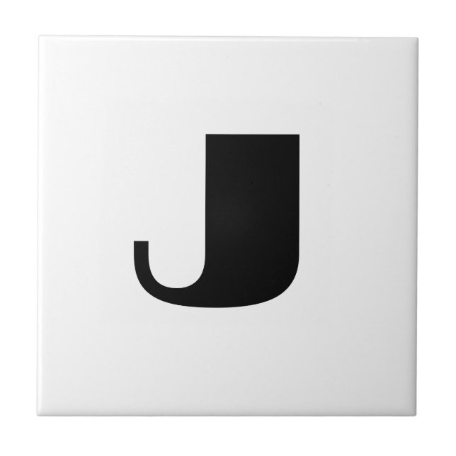 ’J’ monogram Kakelplatta (Framsidan)