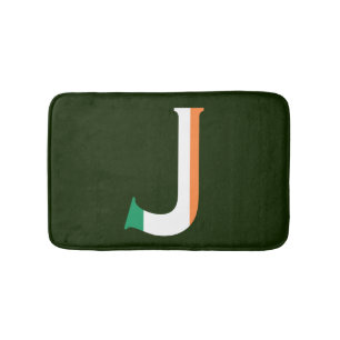 J Monogram lade över den irländska Flagga Badrumsmatta