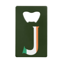 J Monogram övertäckte den irländska Flagga bocnt