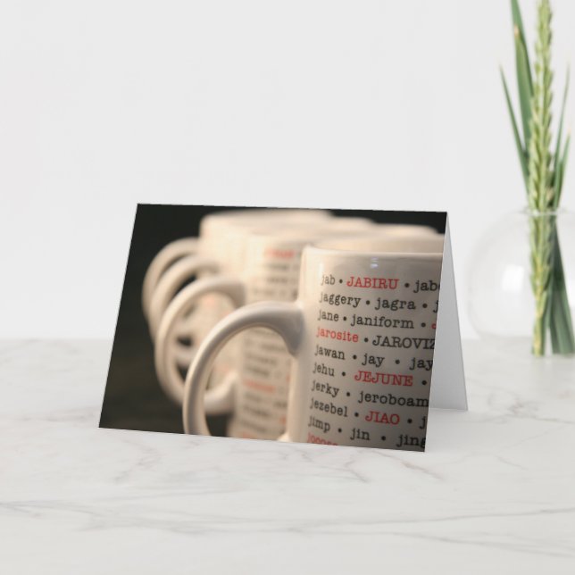 "J-" mugg Kort (Framsida)