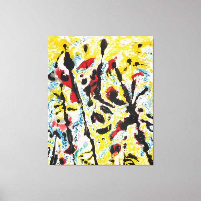 J. P. - MÅNE VIBRATIONS - c. 1953-1955 - Abstrakt- Canvastryck (Framsida)