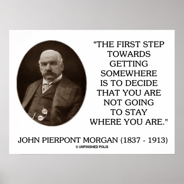 J.P. Morgan First Step MOT NÅGONSTANS Poster (Framsidan)