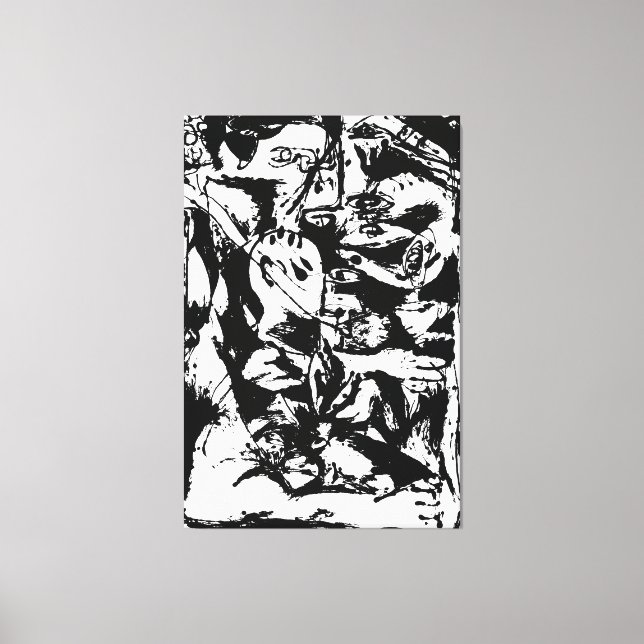 J. P. - NUMBER 9-1951 - Black Pourings - Canvastryck (Framsida)