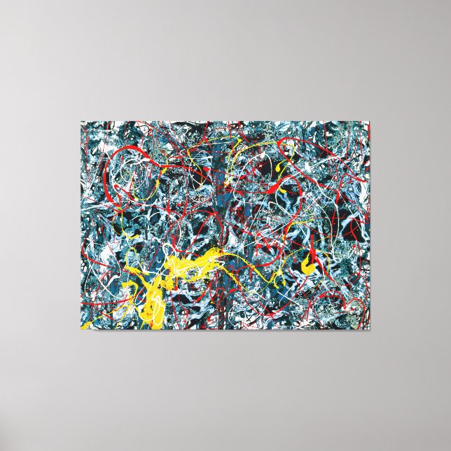 J. P. - Nummer 6 - Blue, Red and Gult - 1948— Canvastryck (Framsida)