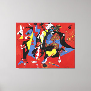 J. P. - RED and BLUE - 1946 - Abstrakt - Canvastryck