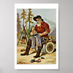 J & P-tråden Antique Ad Poster