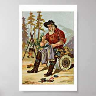 J & P-tråden Antique Ad Poster