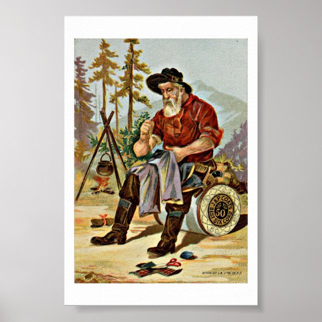 J & P-tråden Antique Ad Poster (Framsidan)