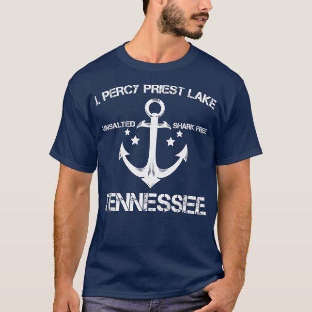 J PERCY PRIEST SJÖ TENNESSEE Funny Fishing Gift T Shirt (Framsida)
