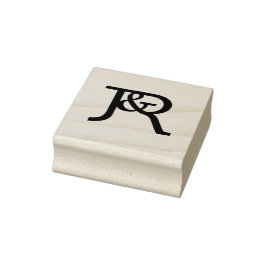 J&R Monogram bröllop Stämpel