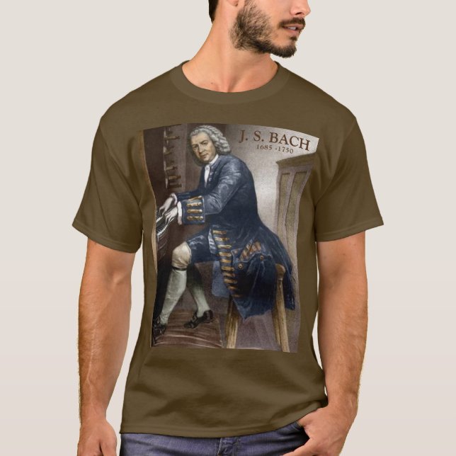 J. S. Bach 1685-1750 vid Silbermann Organ T Shirt (Framsida)