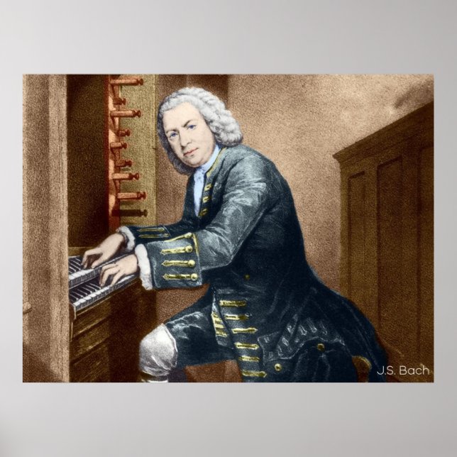 J.S. Bach-affisch Poster (Framsidan)