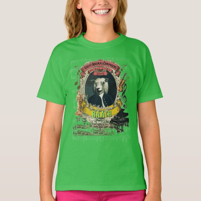 J.S. Bach för kompositör för Baach får underbar T-shirt (Framsida)