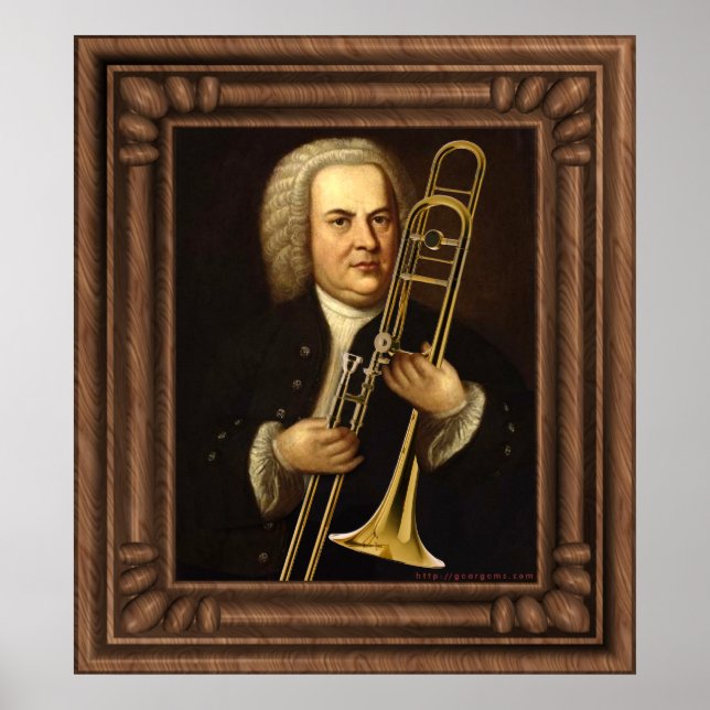 J.S. Bach med Trombone Poster (Framsidan)