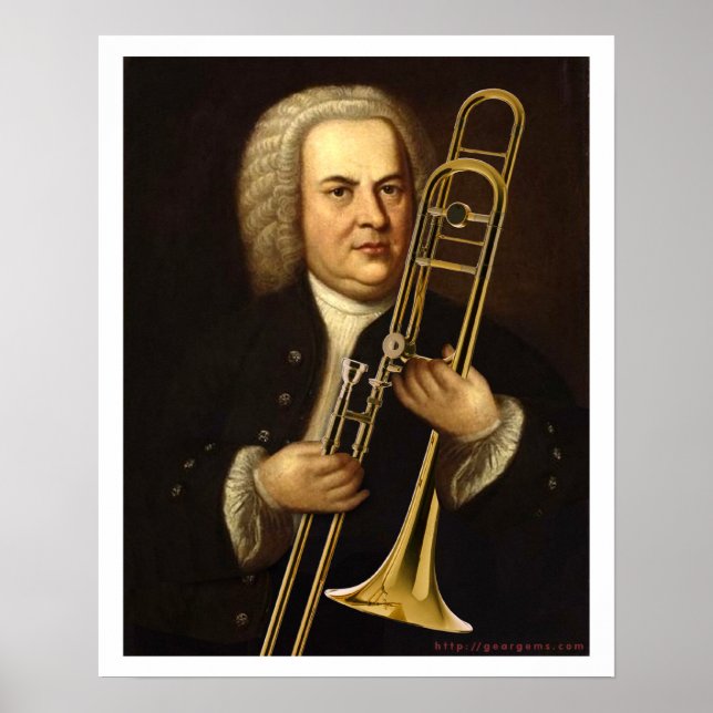 J.S. Bach med Trombone Poster (Framsidan)