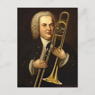 J.S. Bach med Trombone Vykort