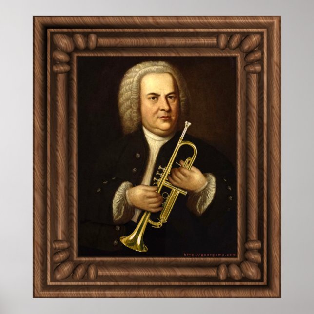 J.S. Bach med Trumpet Poster (Framsidan)