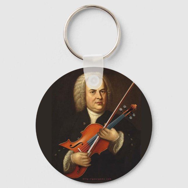 J.S. Bach med Viola Nyckelring (Framsida)
