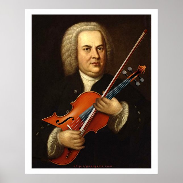 J.S. Bach med Viola Poster (Framsidan)
