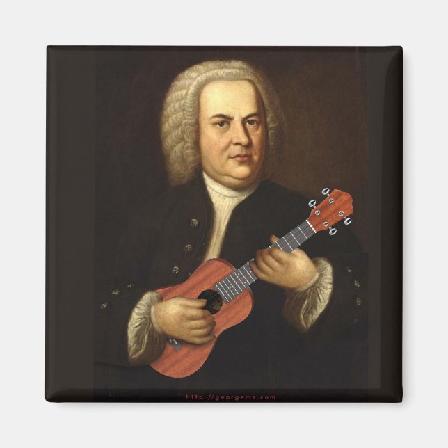 J.S. Bach on Uke Magnet (Framsidan)