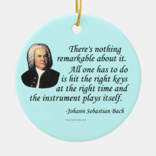 J.S. Bach på att leka Julgransprydnad Keramik