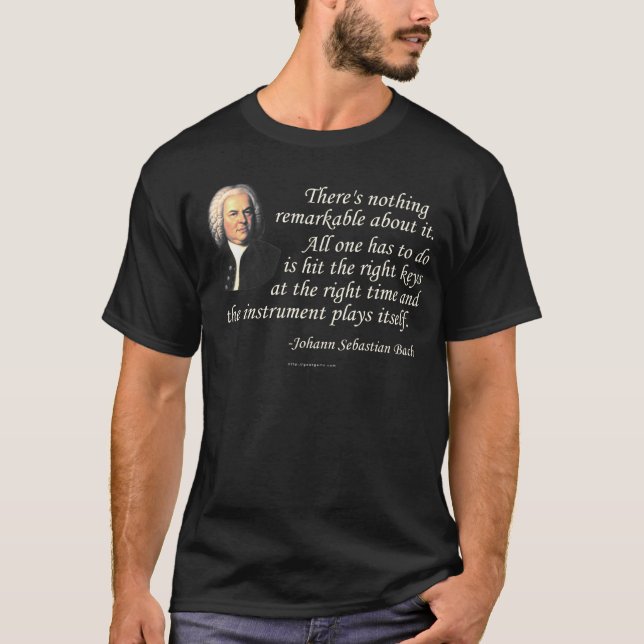 J.S. Bach på att leka T-shirt (Framsida)