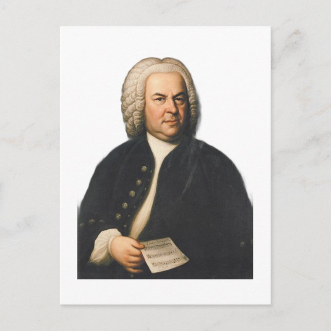 J.S. Bach portrait Vykort (Framsida)