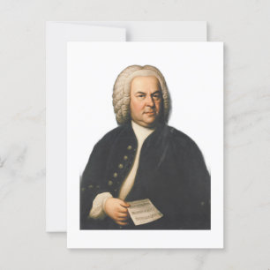 J.S. Bach-porträtt Vykort