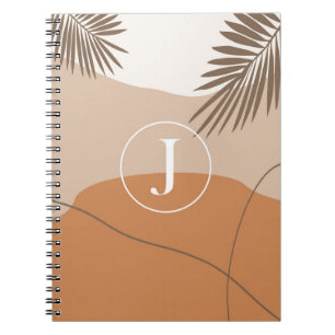 J - Ursprunglig Monogram Brev J Abstract Design Anteckningsbok