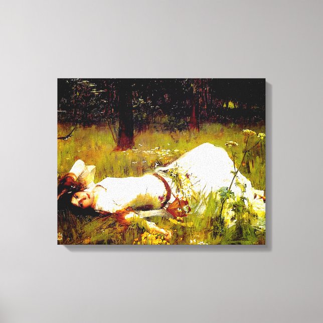 J. W. WATERHOUSE - OPHELIA - 1889 - Pre-Raphaelite Canvastryck (Framsida)