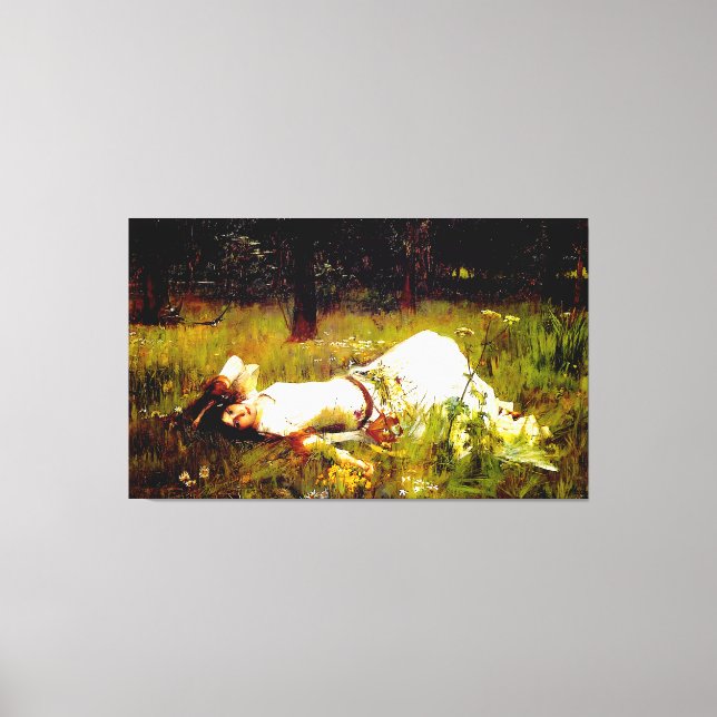 J. W. WATERHOUSE - OPHELIA - 1889 - Pre-Raphaelite Canvastryck (Framsida)