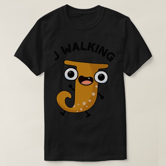 J Walking Funny Alphabet Pun 1 T Shirt (Design framsida)