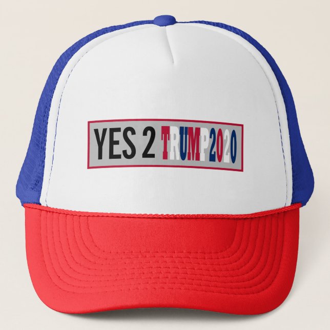 Ja 2 Trump 2020 Presidentval Typografi Keps (Framsida)