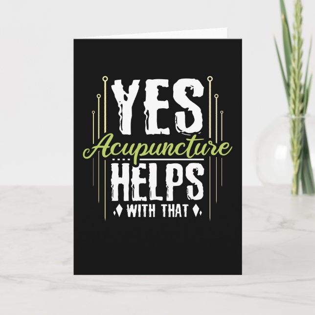Ja, akupunktur hjälper till med det, akupunktur kort (Framsida)