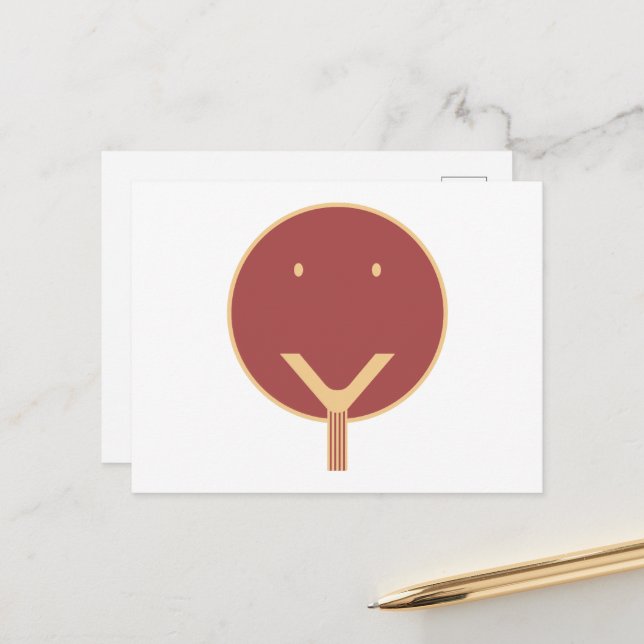 Ja ansikte - C/R. Vykort (Fram/Back In Situ)