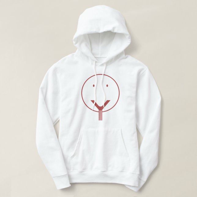 Ja ansikte - Red01. Hoodie (Design framsida)