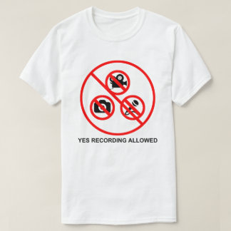 Ja anteckna som är tillåtet tee shirt