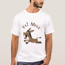 Ja! Åsna som springer tecknad bild t-shirt