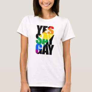 Ja att säga gay - Regnbågsfana T Shirt