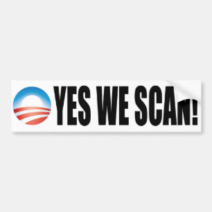 Ja avläser vi - Anti Obama NSA Bildekal