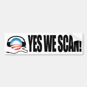 Ja avläser vi - Anti snoka för Obama NSA Bildekal